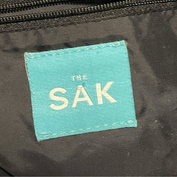 The Sak Black Crochet Women’s Shoulder Bohemian Handbag 12”x11" - Picture 3 of 13